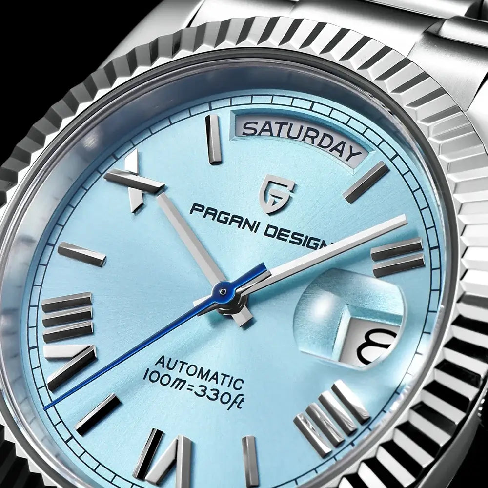 PAGANI DESIGN Neue luxuriöse Automatikuhr für Herren Mechanische Armbanduhr Saphirglas Wasserdicht Edelstahl Herrenuhr