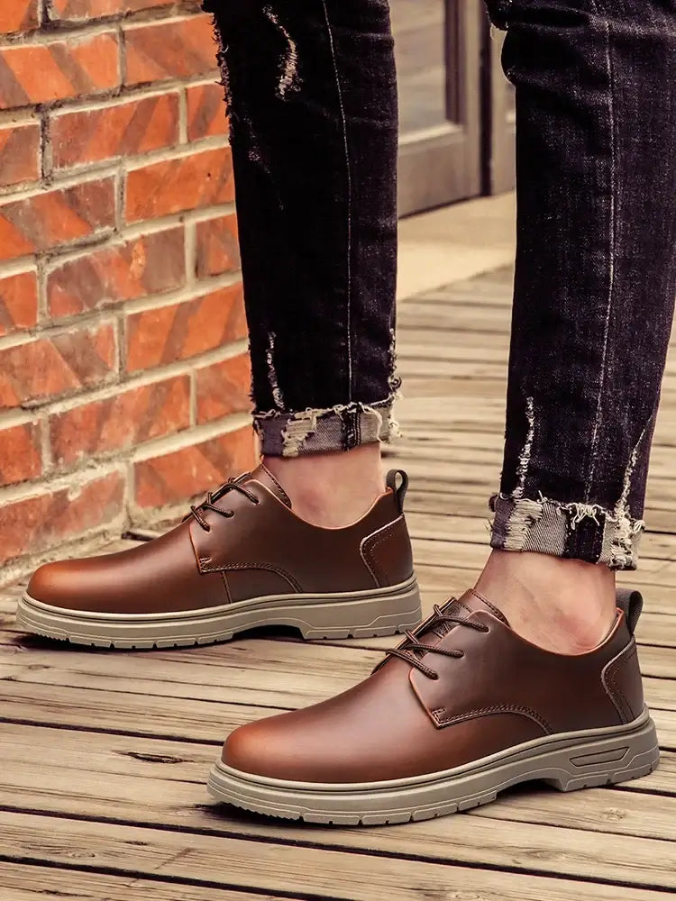 CLOHOO Handgemachte Herren Business Casual Schuhe Bequeme Klassische Schnürschuhe Arbeitsschuhe Modische Hochzeits-Herrenschuhe