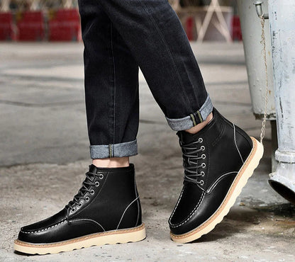 Men Boots Elevator Shoes Hidden Heels High Soft Leather Heightening Shoes For Man Increase Insole 10CM 8CM 6CM Height Boots