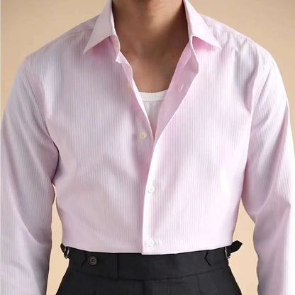Cotton Blend Men Business Shirt Long Sleeve Top Quality Hairstylist Shirt Men Office Tuxedo Blue Shirt Men Social Herren Hemd