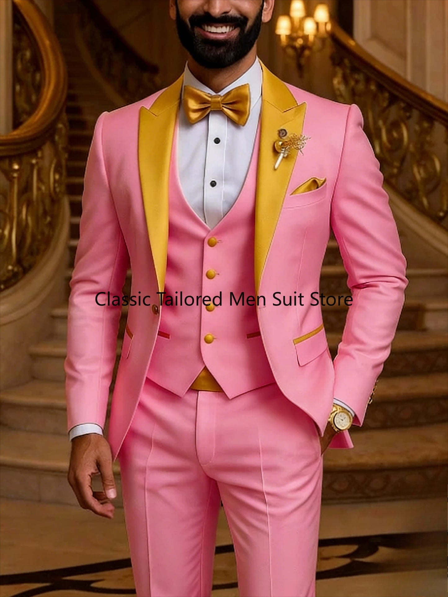 Quality Men's Suit  Fit Tuxedo 3 Pieces Suit Dress Wedding Work & Party