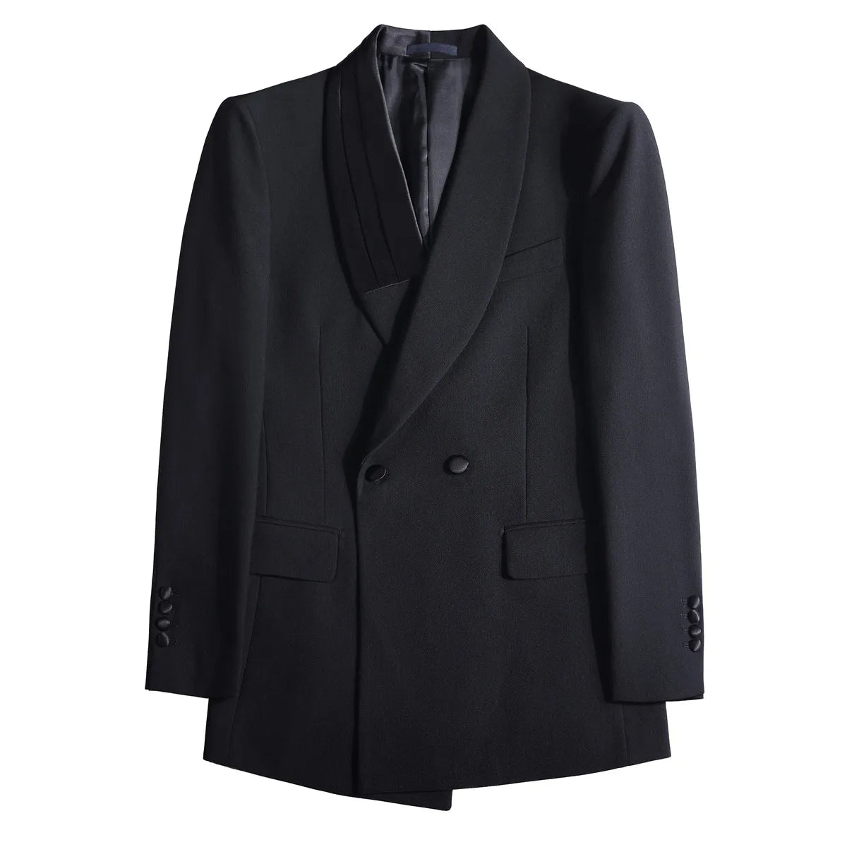 Luxury Gentleman's Suit Jacket Men's Business Casual Slim Fit Double Breasted Suit Jacket Wedding Groom Banquet Party Blazers