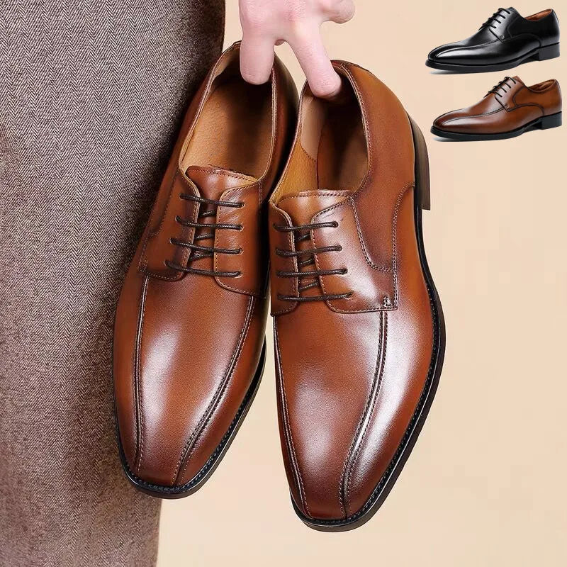 Hochwertige handgefertigte Oxford-Herren-Anzugschuhe aus PU-Leder, Hochzeitsschuhe, formelle italienische Schuhe, heiß