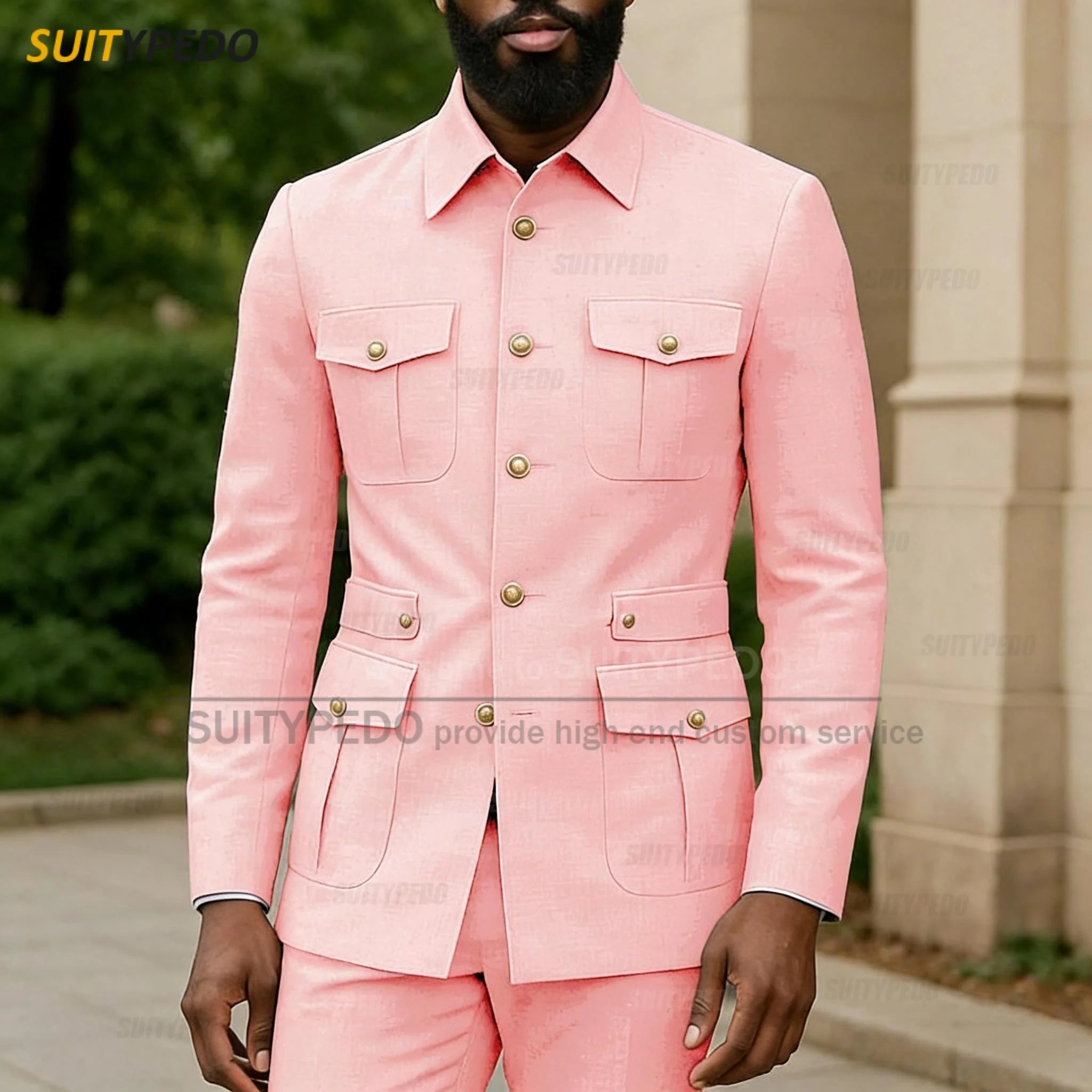 Latest Business Single Breasted Suit Sets For Men Brief Solid Prom Daily Suit Attire Smart Casual Texudos Formal  Evening Gowns
