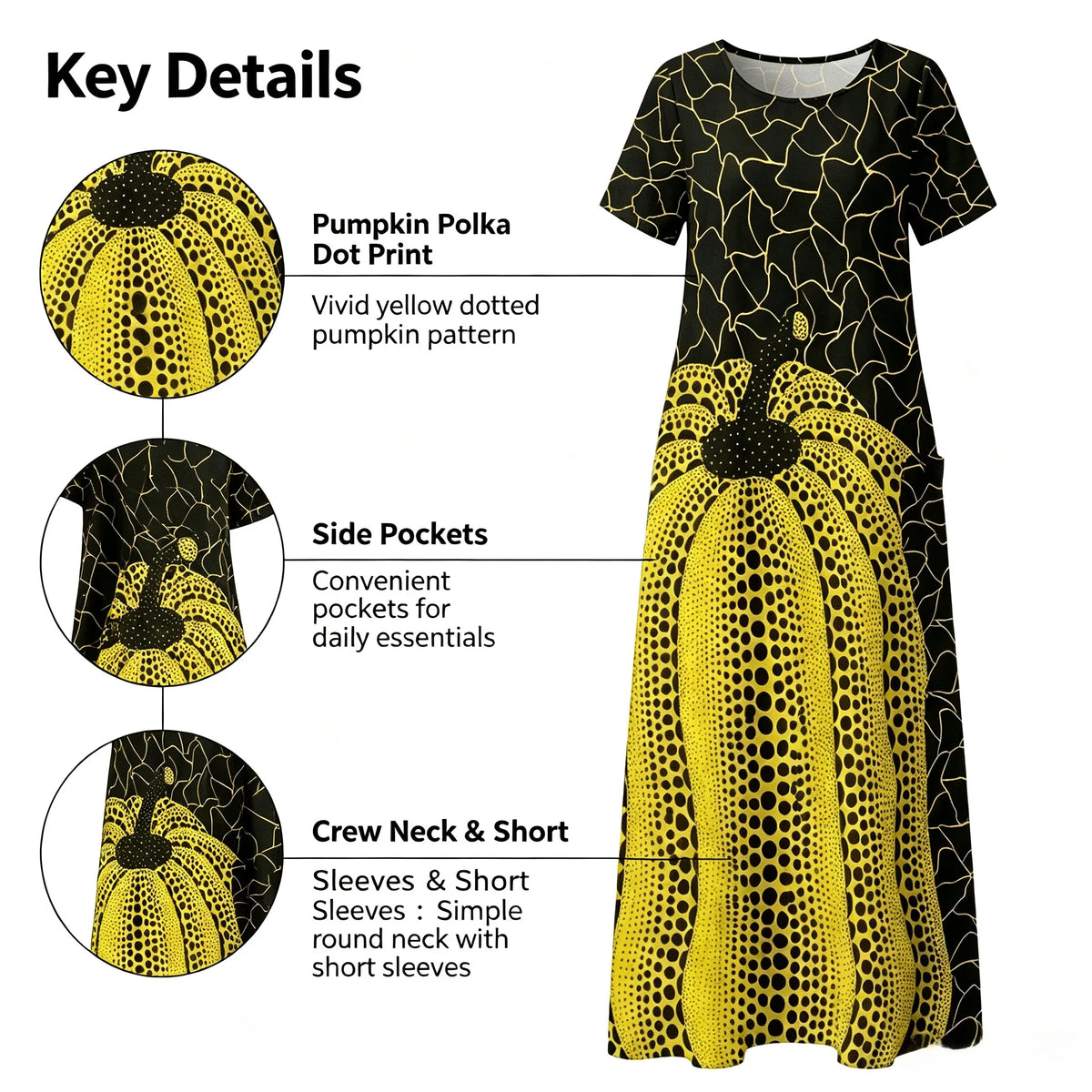 Freeacy 2026 Summer New Artistic Print Maxi Dress for Women Round Neck Short Sleeve Casual Party Dresses Vacation Sundress