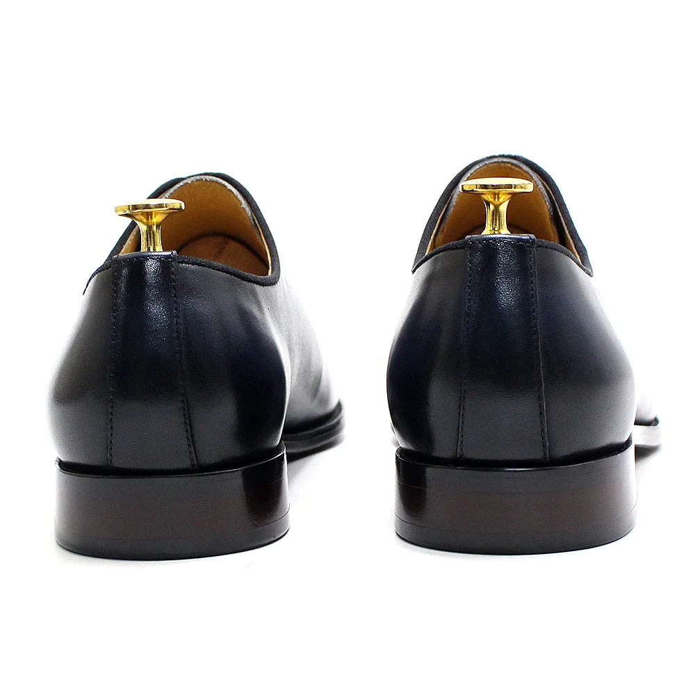 Italienische Herren-Business-Schuhe Echtes Leder Handgefertigt Klassische Whole-Cut Oxford Schnürschuhe für Herren