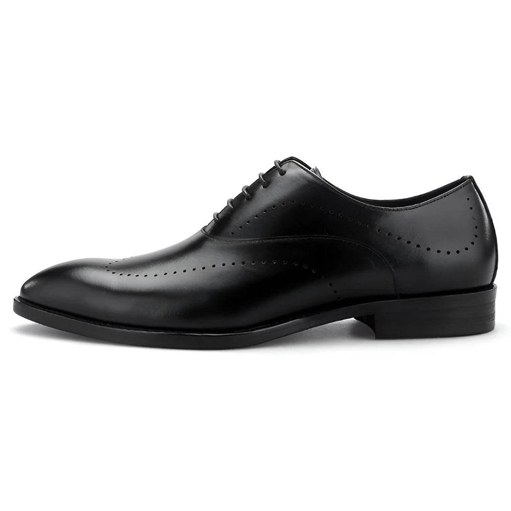 Vollnarbenleder Business Oxford Schuhe für Herren Formelle Derby-Schuhe Alltagskleidung
