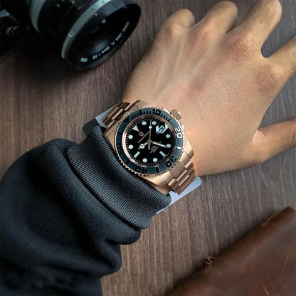 PAGANI DESIGN New Luxury Men Mechanical Wristwatch Stainless Steel Sapphire Automatic Watch 100M Waterproof  Clock