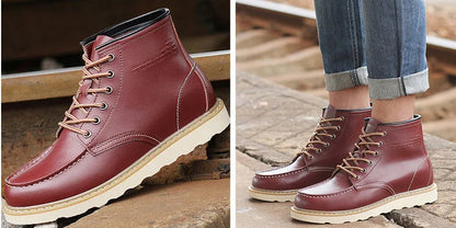 Men Boots Elevator Shoes Hidden Heels High Soft Leather Heightening Shoes For Man Increase Insole 10CM 8CM 6CM Height Boots