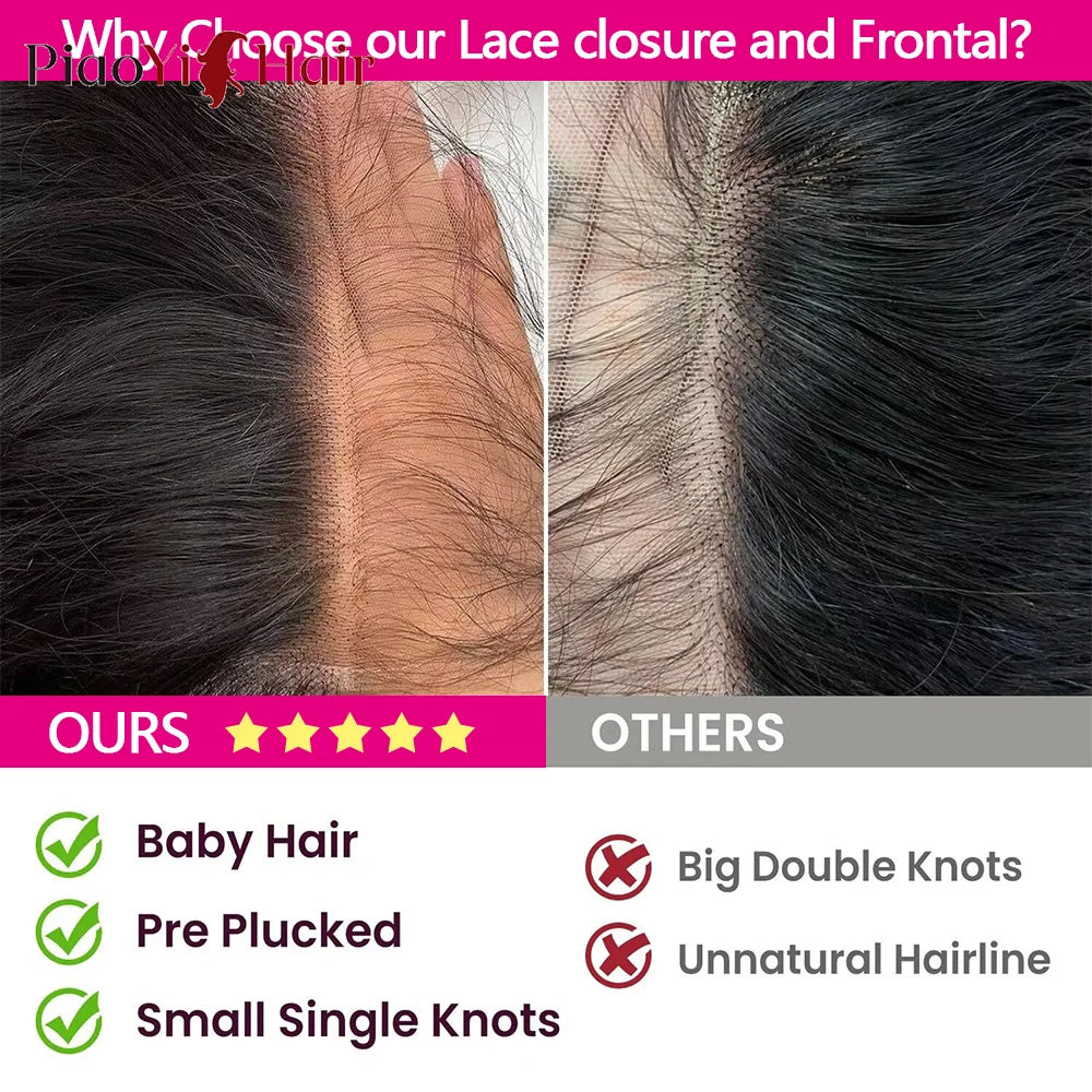 Body Wave 13x6 13X4 HD Lace Frontal Brazilian Human Hair Preplucked 4x4 5x5 Transparent Lace 2x6 Hd Lace Closure Human Hair