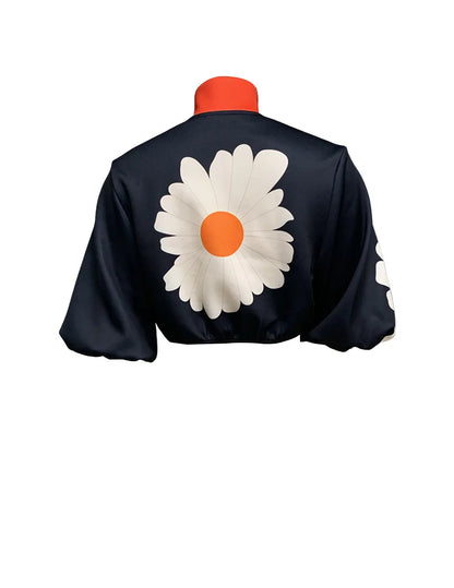 Women Jackets Print Outwear Zipper Outfit  Spring Autumn Fashion Short Thin Female Jackets Street Lady Casual Coats Tops
