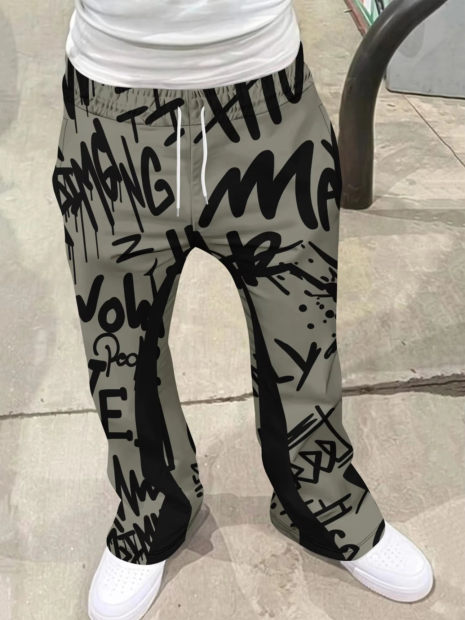 Y2k Flared Pants Men's Women's Kids Loose 3D Print Trousers Casual Sweatpants Mid Waist Sporty Streetwear Hip Hop Vintage Pants