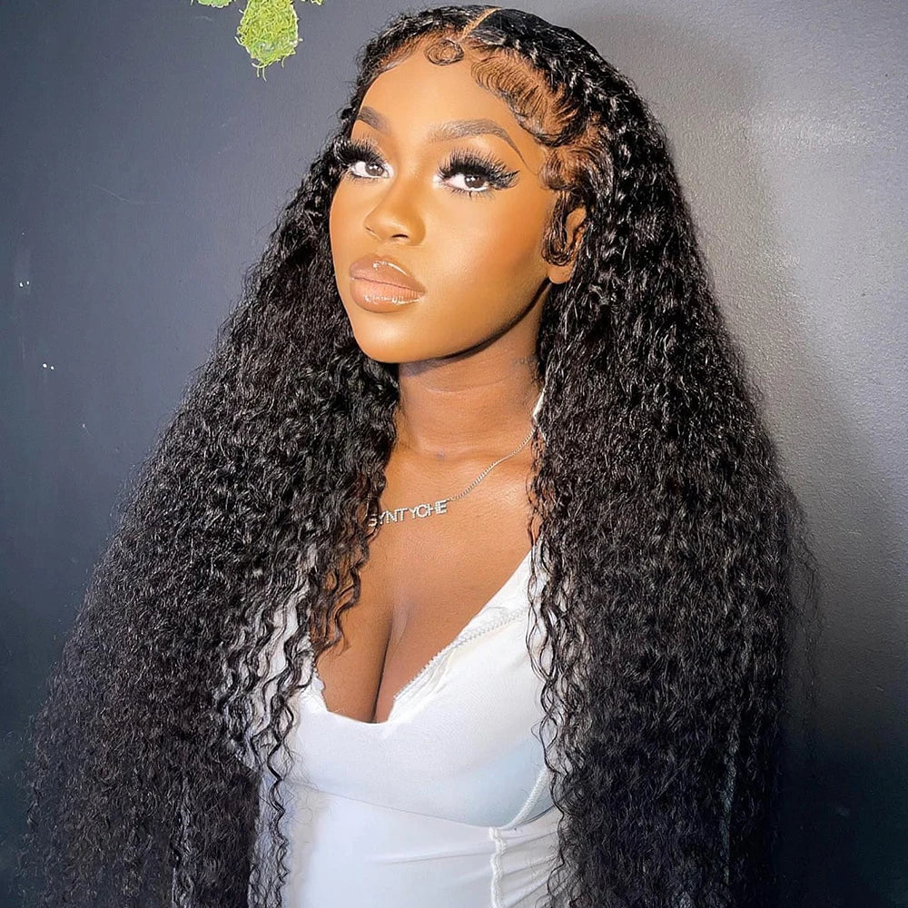 300% High Density Loose Deep Wave 40 46 50 Inch 13x6 13x4 HD Lace Frontal Human Hair Wig Brazilian 360 Full Curly Wigs For Women