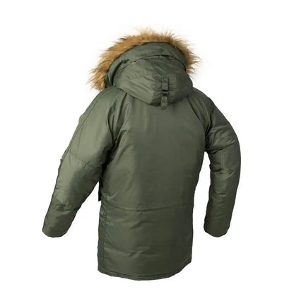 Winter N3B usaf waterproof puffer long coat military fur hood warm tactical bomber army thick us air force parka for men