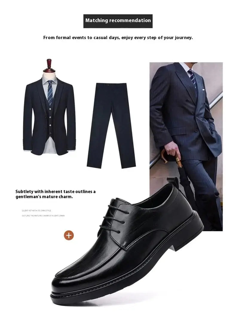 Herren Übergröße Aufzugsschuhe 3/6/8CM Höhenzunahme Formelle Büro Hochzeit Party Kleiderschuhe Erhöhte Schuhe Lässige Leder Oxfords