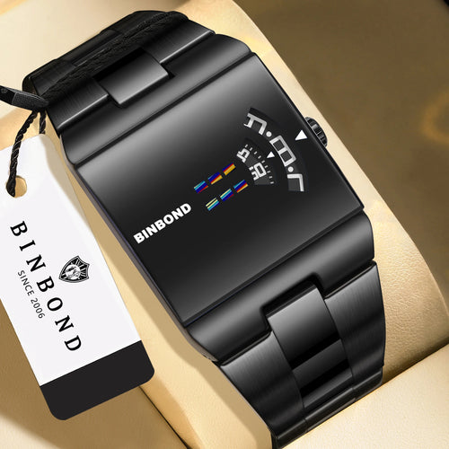 BINBOND Original Design Waterproof Men's Watch Accurate Quartz Watches For Men Luxury Sturdy Sport Wristwatches Casual Reloj