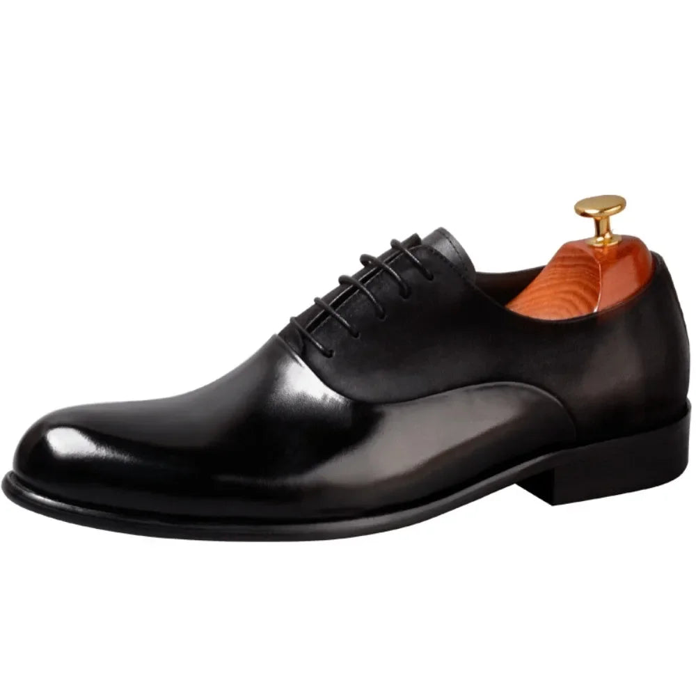New Italian Handmade Shoes British Style Formal Men's Oxford Shoe Genuine Leather Business Dress Shoes Retro Men's Shoes