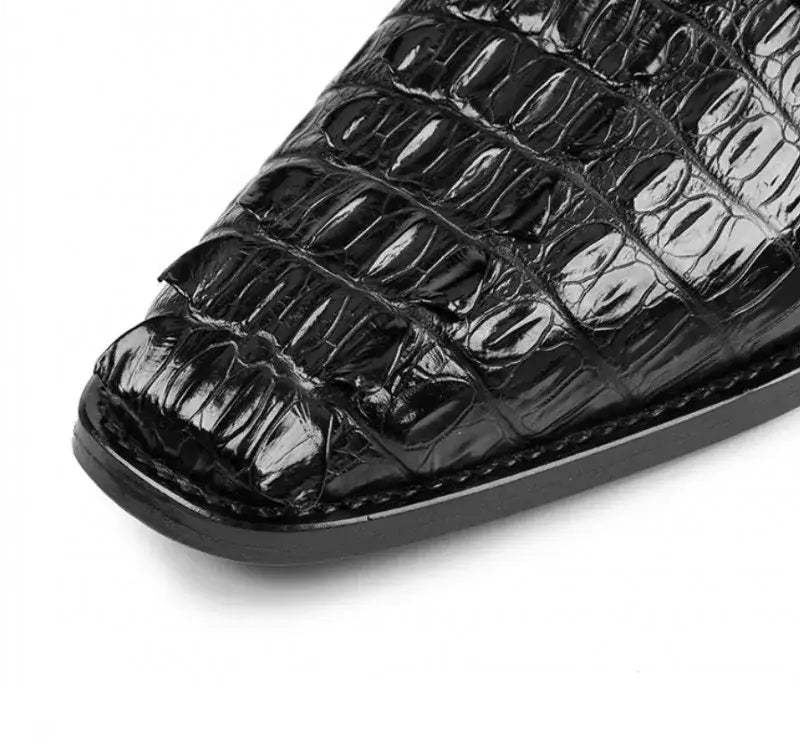 Business Casual Herren Krokodilhaut Echtes Leder Anzugschuhe Spitz Zehen Schnürsenkel Luxus Britischer Stil Herren Derby Schuhe Größe 45
