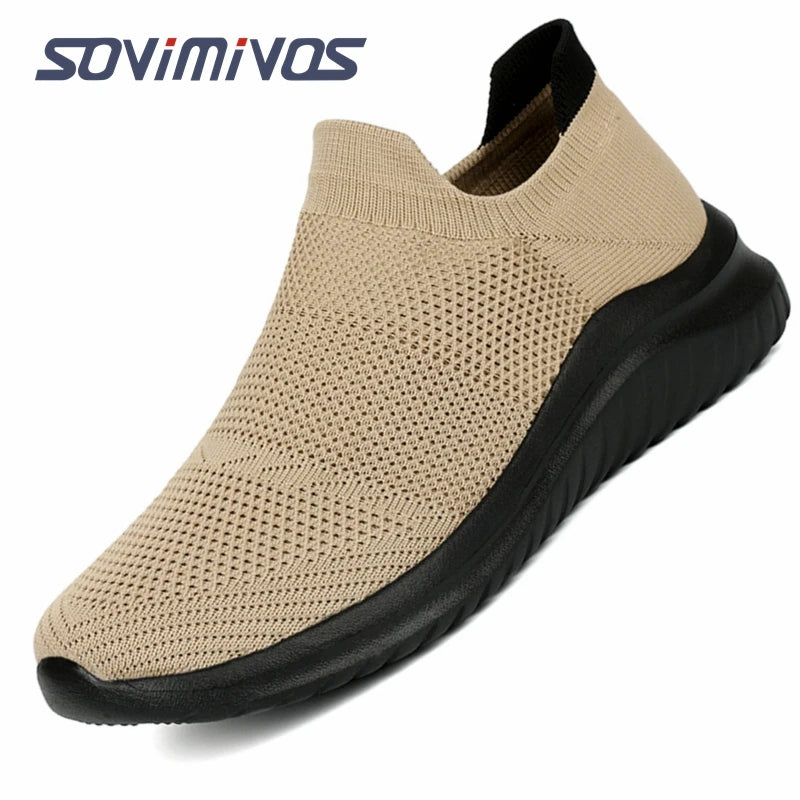 Outdoor Super Light Men Sneakers Fashion Breathable Running Sport Shoes Quality Slip-on Unisex Athletic Footwear  Hot Sale