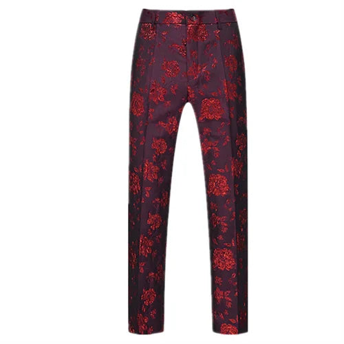 New Men Luxury Jacquard Suit Pants Fashion Wedding Party Groom Dress Trouse Large Size 6XL