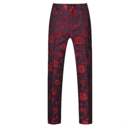 New Men Luxury Jacquard Suit Pants Fashion Wedding Party Groom Dress Trouse Large Size 6XL