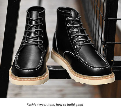 Men Boots Elevator Shoes Hidden Heels High Soft Leather Heightening Shoes For Man Increase Insole 10CM 8CM 6CM Height Boots