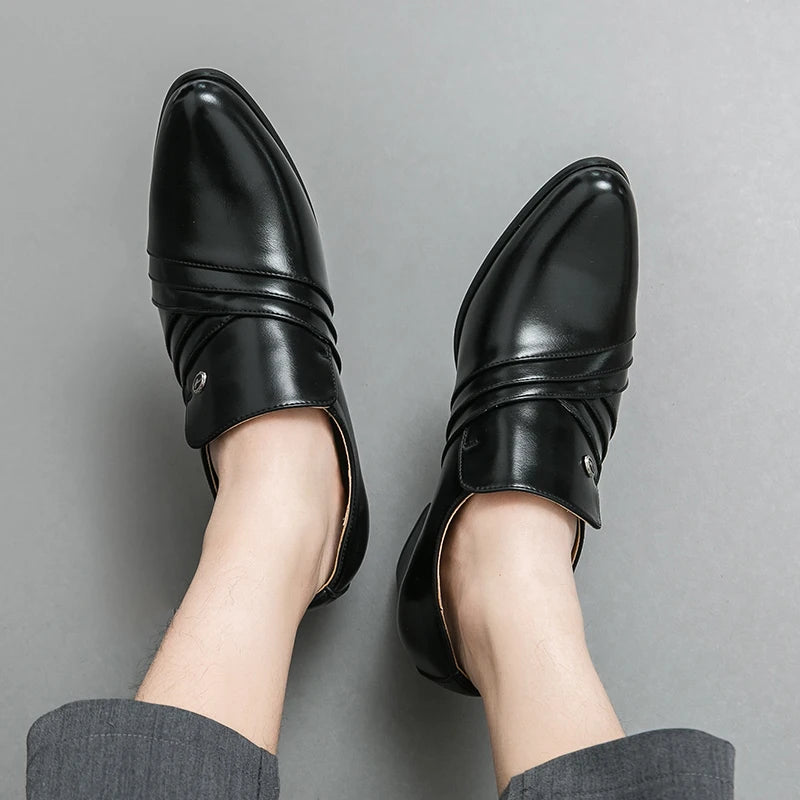 High-End Marke Herren Business Schnürschuhe Leder Erhöhte Höhe Britische Schuhe Herren Spitz zulaufende Zehe Schuhe Hochzeit Stiefel Größe:37-46
