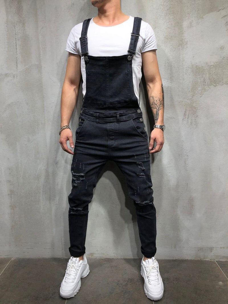 Mens Summer Solid Denim Overalls Jumpsuit Dungaree Suspender and Brace Bibs Pants Jumpsuit Trousers S-3XL For Free Shipping 2023