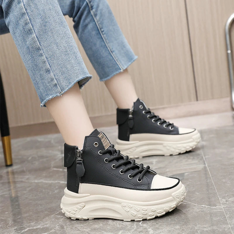 New Women Sneakers Luxury Fashion High Top Women Boots Platform Casual Shoes Outdoor Running Shoes for Women Tenis De Mujer