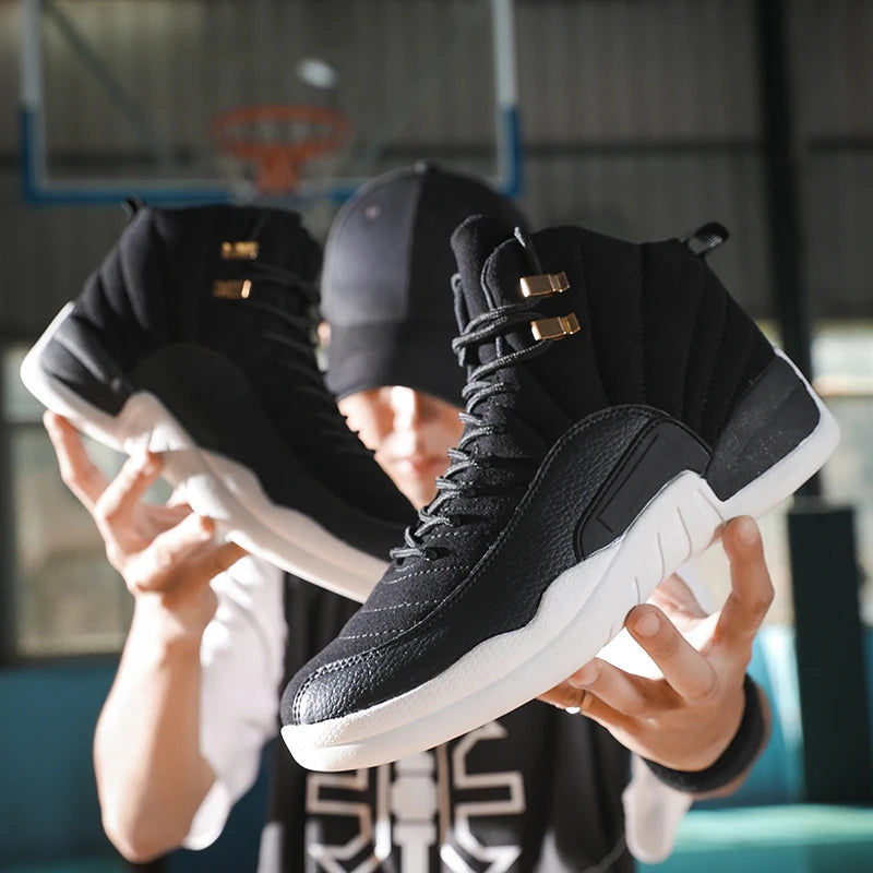 Brand Mens Thick Sole Non-slip Sports Shoes Trendy Youth Comfortable Athletic Shoes Tenis High-top Basketball Shoes