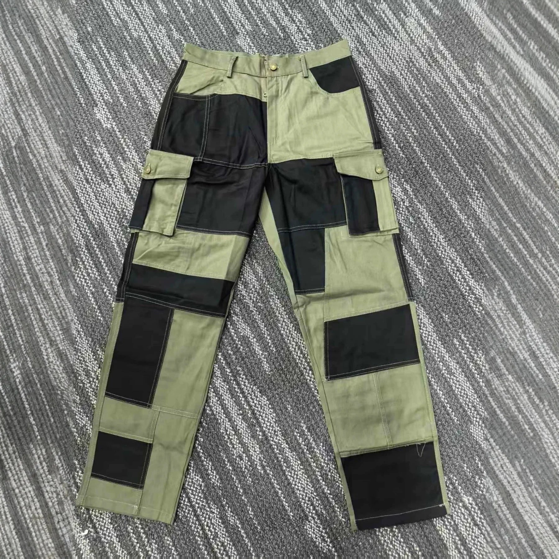 New Cotton Men Cargo Pants Khaki Casual Men Tactical Joggers Cargo Multi-Pocket Fashion Black Army Light gray Trousers Work Wear