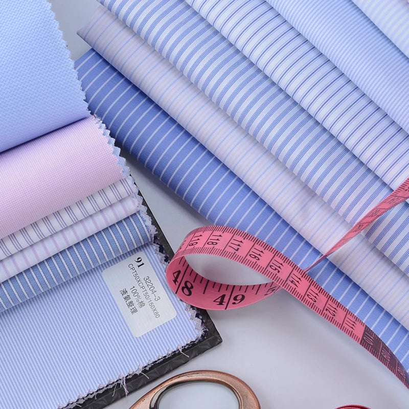 Pinhole collar empire collar patchwork collar French cuffs men's shirt manager business 100% cotton stripe custom shirt for men