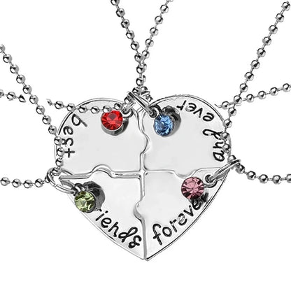 Best Friend 3/4 Piece Set Necklace BFF Necklace Female Love Friendship Pendant Choker Fashion  Men And Women Jewelry Gift 2025