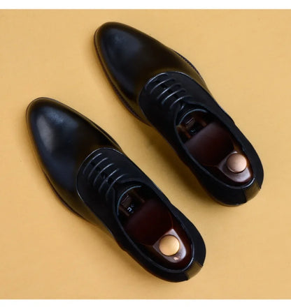 New Italian Handmade Shoes British Style Formal Men's Oxford Shoe Genuine Leather Business Dress Shoes Retro Men's Shoes