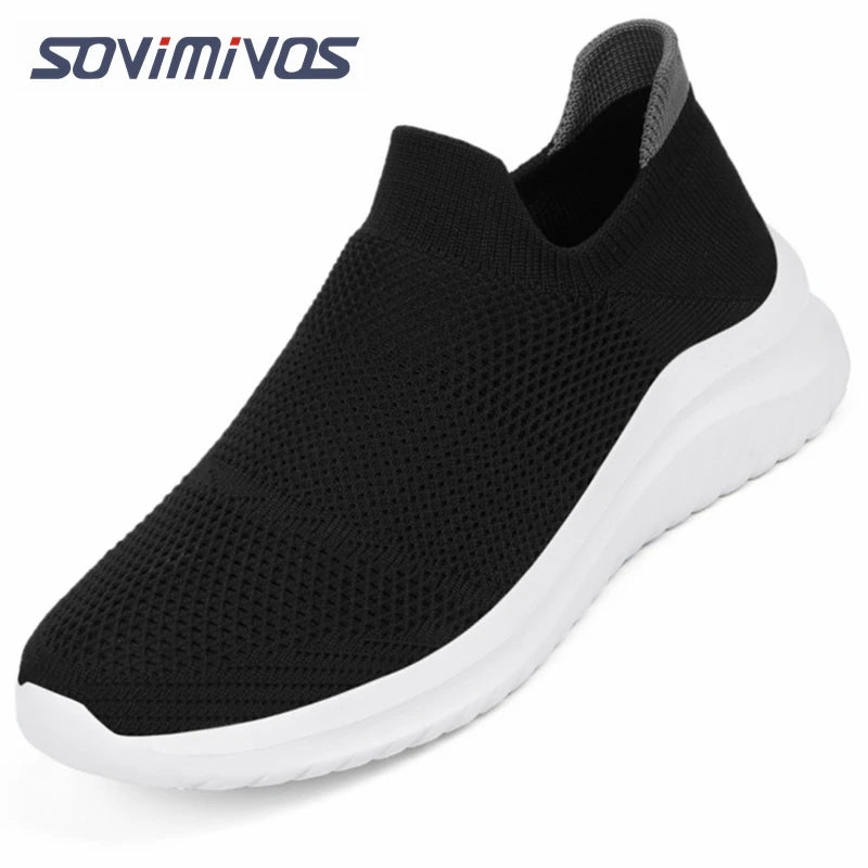 Outdoor Super Light Men Sneakers Fashion Breathable Running Sport Shoes Quality Slip-on Unisex Athletic Footwear  Hot Sale