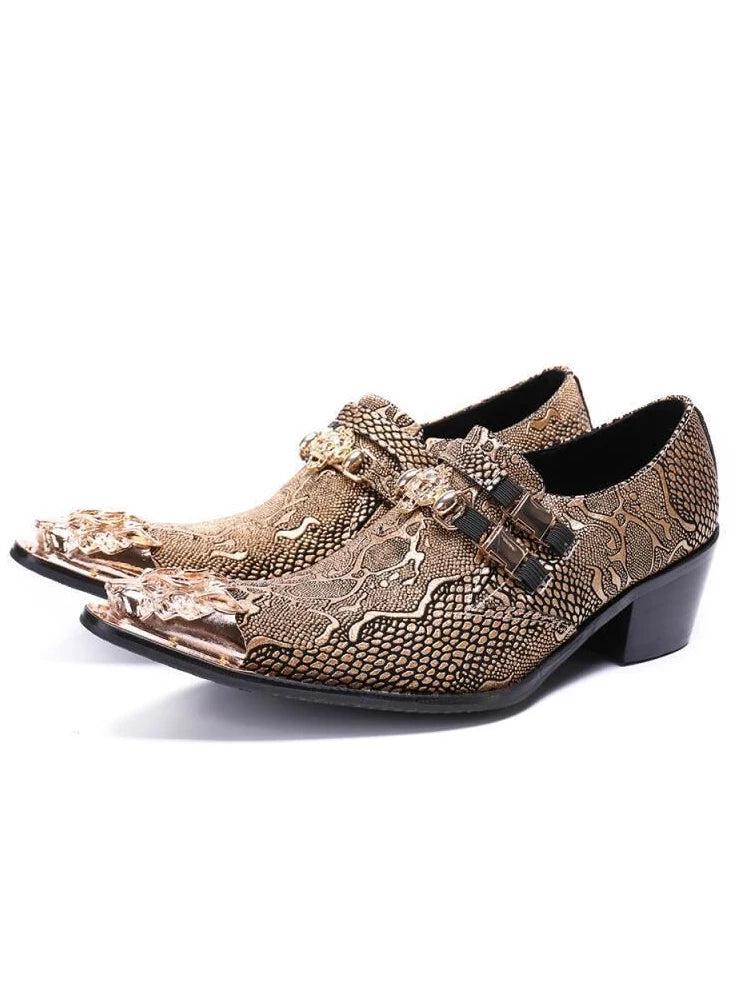 Neu eingetroffen: rote spitze Herren-Lederschuhe aus echtem Leder mit Metallspitze und Kristall, handgemacht, modische Friseurschuhe