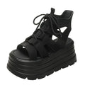 Luxury NEW Summer Sandals 8CM Wedge Heels Sneakers Women Beach Flip Flop High Platform Casual Sandals Breathable Walking Shoes