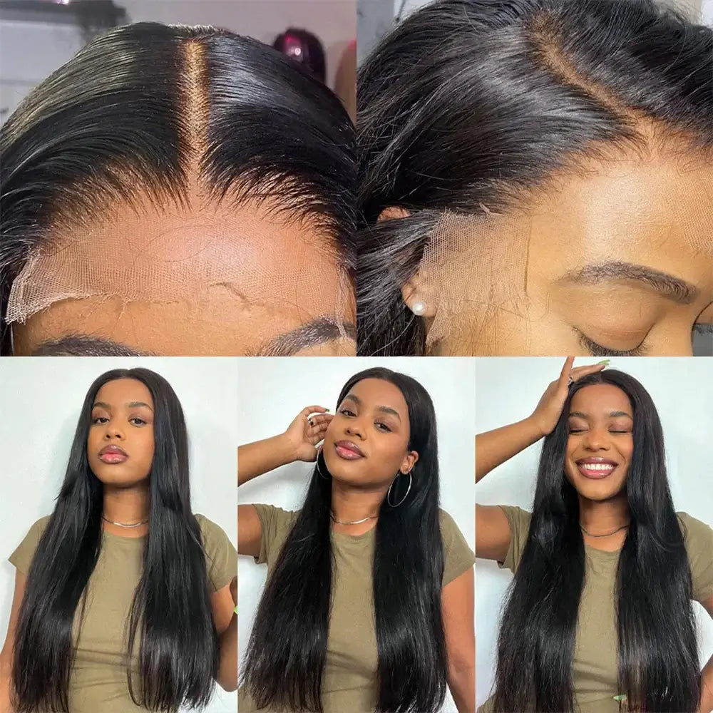 13x4 13x6 Ear To Ear Transparent Frontal Lace Only Straight 2x6 4x4 5x5 6x6 HD Lace Closure Human Hair 100% Brazilian Hair Quality Soft Silky Pre Plucked Bleached Knots Natural Hairline Virgin Hair Pieces For Women Daily Hair
