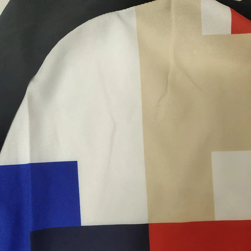 2024 Women's Autumn New Fashion and Elegant Commuter Print V-neck Lace up Long Sleeve Slim Fit Mid length Dress