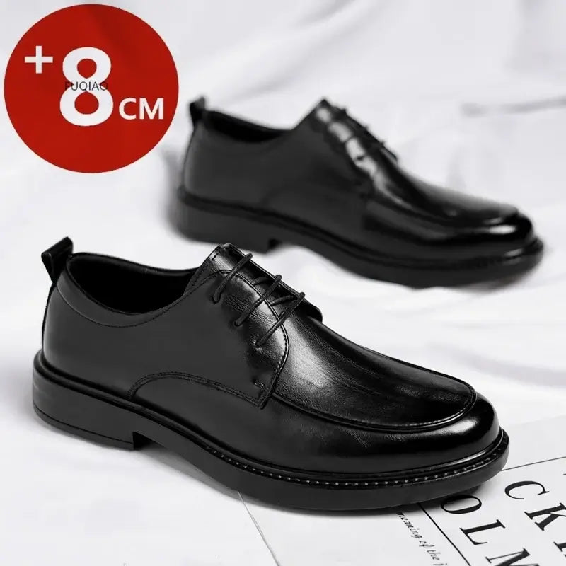 Herren Übergröße Aufzugsschuhe 3/6/8CM Höhenzunahme Formelle Büro Hochzeit Party Kleiderschuhe Erhöhte Schuhe Lässige Leder Oxfords