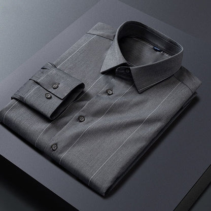 New Spring and Autumn High Quality Stripe Men's Social Gentleman Long Sleeve Shirts Dress Breathable Business Casual Men Shirt
