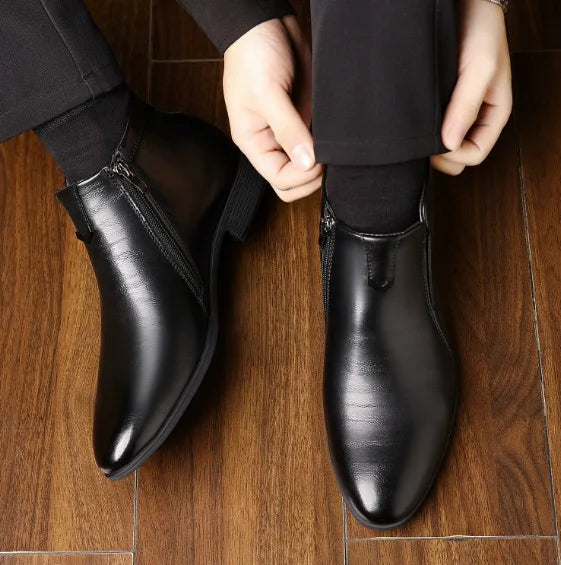 High Quality Mens Business Dress Leather Shoes Trend Casual Leather Shoes Hairdresser Fashion Casual Shoes Large Size 38 - 48