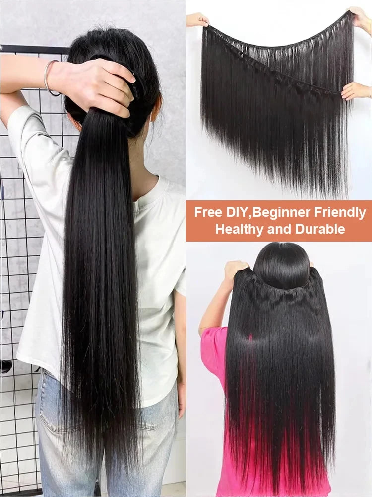 Real Human Hair Bone Straight Bundles 30 40 Inches Raw Hair 1 3 4 Bundles Brazilian Hair Weave Extensions For Black Women