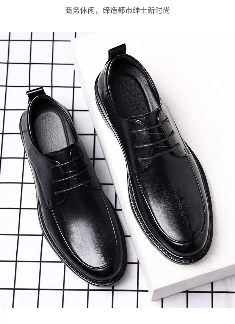 Herren Übergröße Aufzugsschuhe 3/6/8CM Höhenzunahme Formelle Büro Hochzeit Party Kleiderschuhe Erhöhte Schuhe Lässige Leder Oxfords