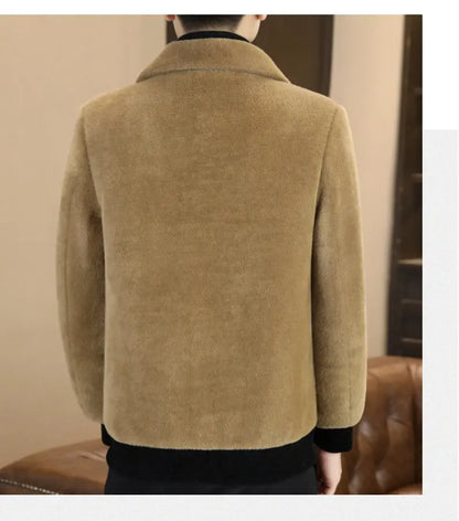 Winter Faux Fur Jacket for Men Thick Warm Fur Integrated Jacket High-quality Casual Business Windbreaker coats men clothing