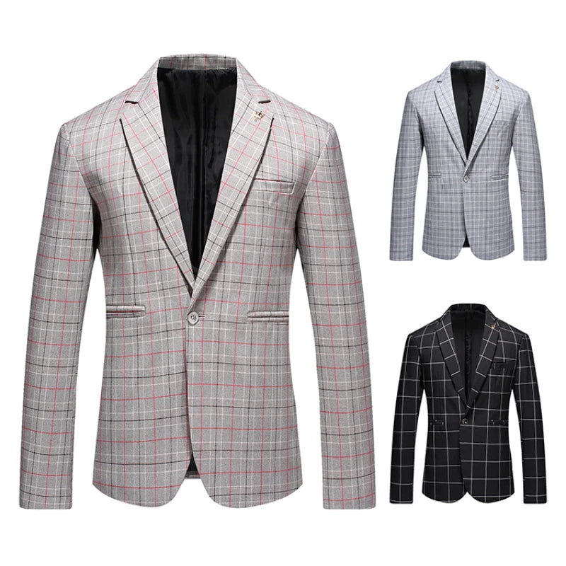 High-quality (Blazer + Trousers) Men's British Style High-end Simple Business Elegant Fashion Leisure Work Is A Two-piece Suit