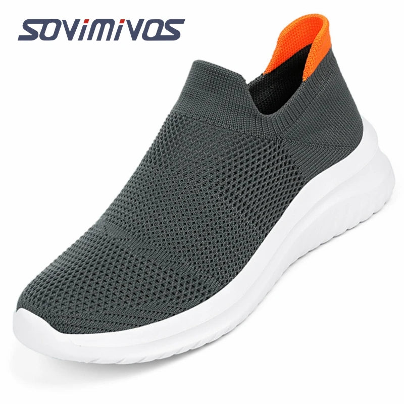 Outdoor Super Light Men Sneakers Fashion Breathable Running Sport Shoes Quality Slip-on Unisex Athletic Footwear  Hot Sale