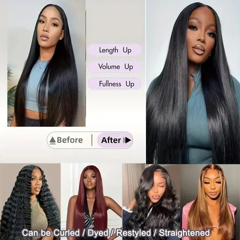 1/3/4 Pcs Bundles 24 26 28 30 Inch Bone Straight Human Hair Bundle Raw Virgin Unprocessed Human Hair Extensions Double Weft styles