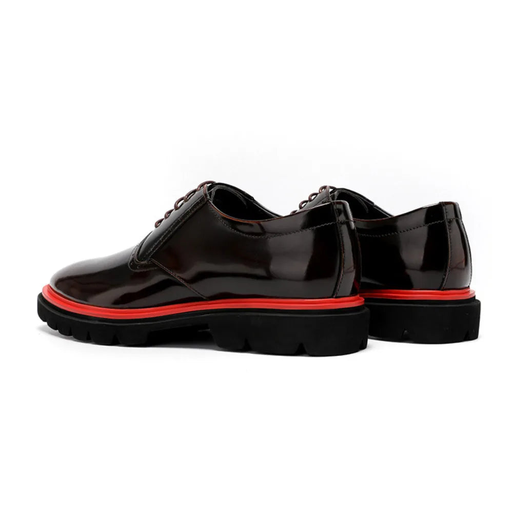 Echte Vollnarbenleder Herren Business-Schuhe Polierter britischer Stil Business Casual Oxford-Schuhe Mode Color-Block Spitz zulaufend