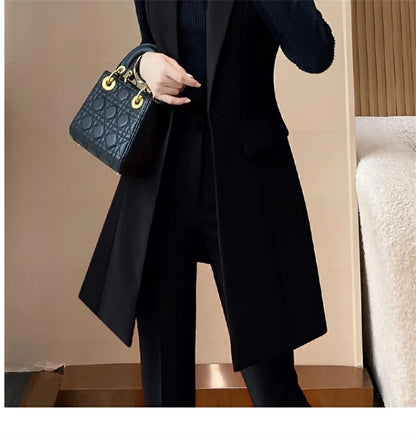 New High-end Female Professional Suit Fashion Elegant Lady Sleeveless Vests Spring Autumn Women's Blazer Vest